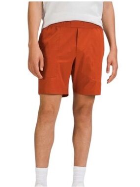 Lululemon Bowline Short Stretch Ripstop Pull-Up Shorts Red Orange Men's XXL